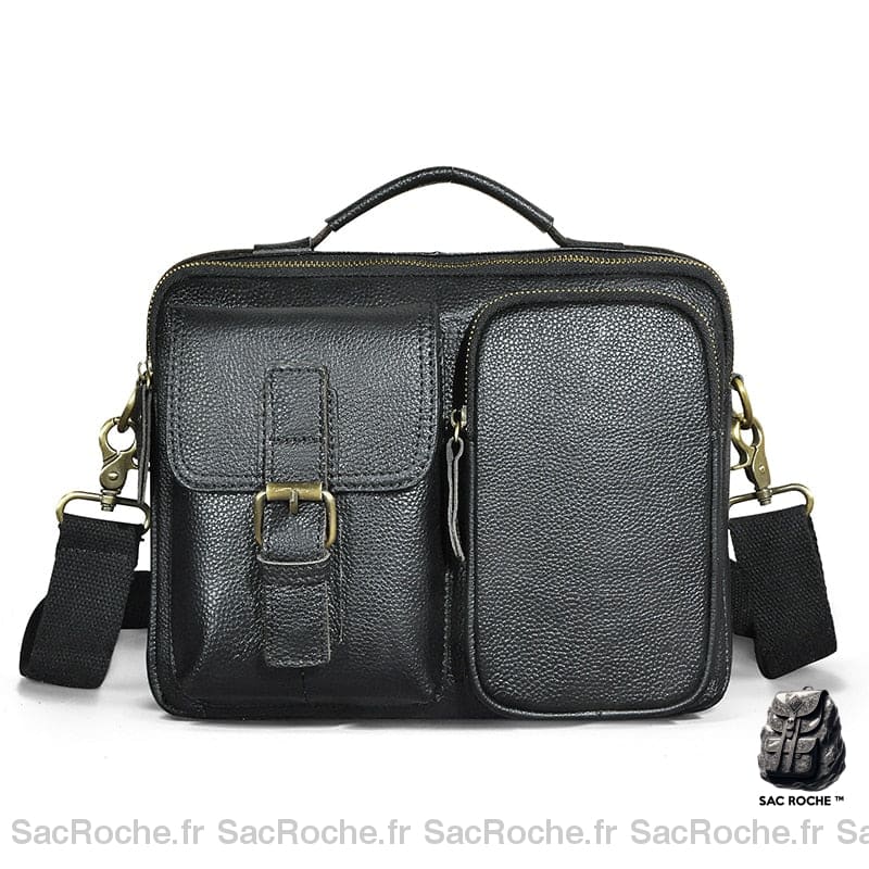 Sac Besace Vintege Marron Femme: Style Rétro Chic! Noir Mat / 22 X 9 28Cm Femme