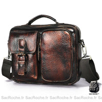 Sac Besace Vintege Marron Femme: Style Rétro Chic! - modèle Rouge / 22 x 9 x 28cm - Sac Roche ™