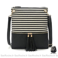 Sac Besace Voyage Femme - modèle Noir / 26cm x 23cm - Sac Roche ™