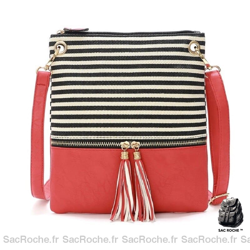 Sac Besace Voyage Femme Rouge / 26Cm X 23Cm