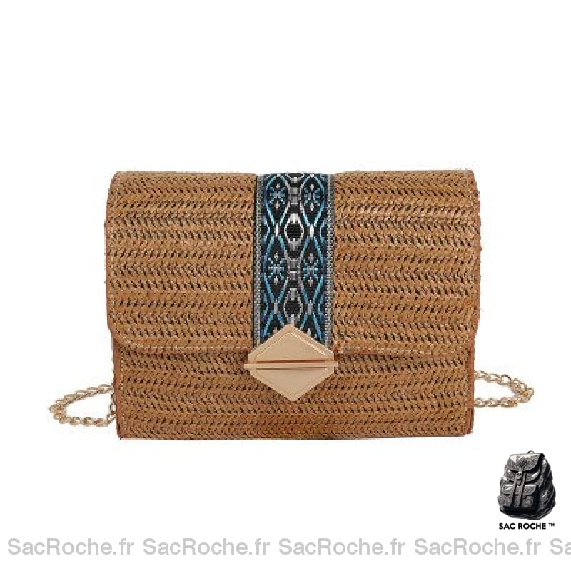 Sac Bohème Bandoulière Marron Sac À Main Femme