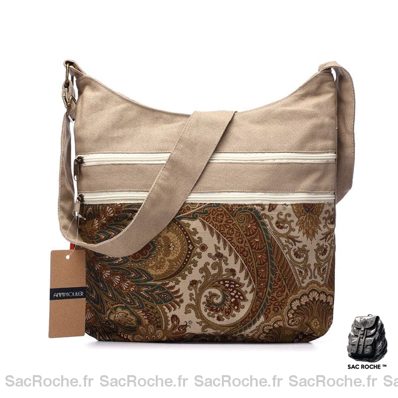 Sac Bohème Tissu Motif Ethnique Femme Modèle 3 Sac À Main Femme