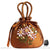 Sac Bourse Fleuri Femme - modèle Marron / 28 x 26 x 4cm - Sac Roche ™