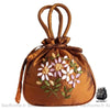 Sac Bourse Fleuri Femme Marron / 28 X 26 4Cm À Main