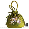 Sac Bourse Fleuri Femme Vert / 28 X 26 4Cm À Main