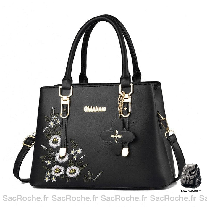 Sac Brodé Modèle Petit Noir Petit Sac À Main
