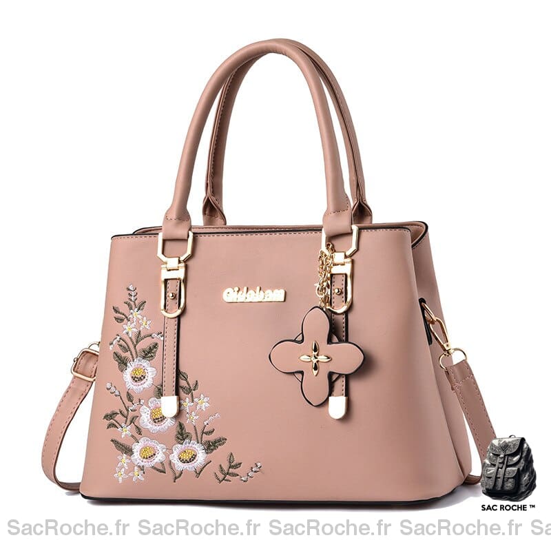 Sac Brodé Modèle Petit Rose Petit Sac À Main