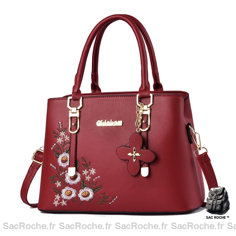 Sac Brodé Modèle Petit Rouge Petit Sac À Main