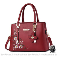 Sac brodé, modèle petit - modèle Rouge - Sac Roche ™