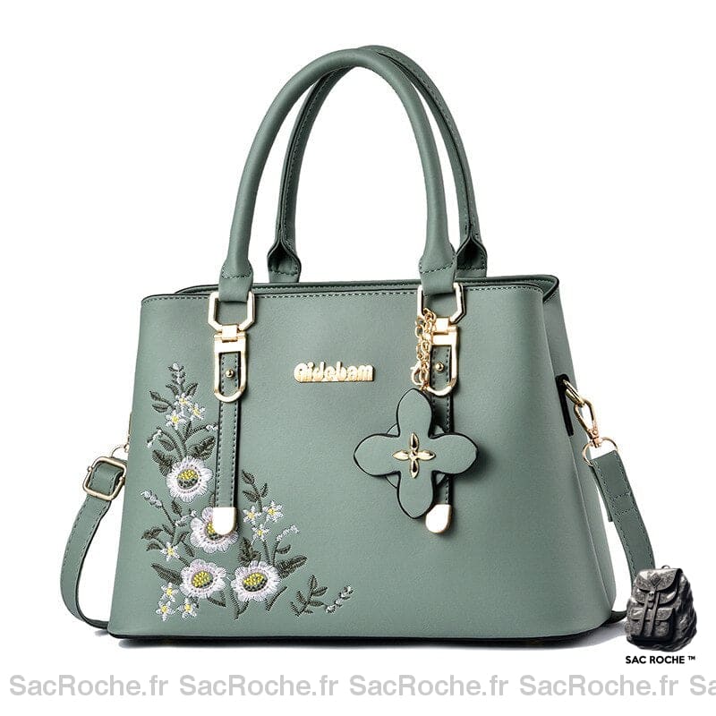 Sac Brodé Modèle Petit Vert Petit Sac À Main