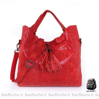 Sac Cabas Femme Cuir Noir - modèle Rouge - Sac Roche ™