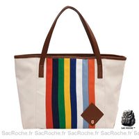 Sac Cabas Femme Tendance - modèle Beige / 47x17x31cm - Sac Roche ™