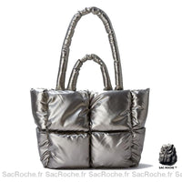 Sac Cabas Gris Femme / 36X28X12Cm À Main