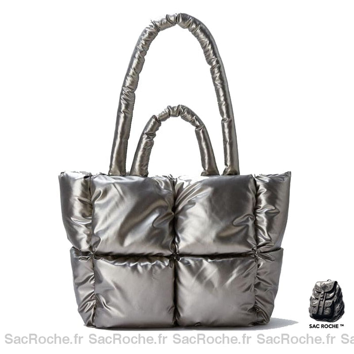 Sac Cabas Gris Femme / 36X28X12Cm À Main