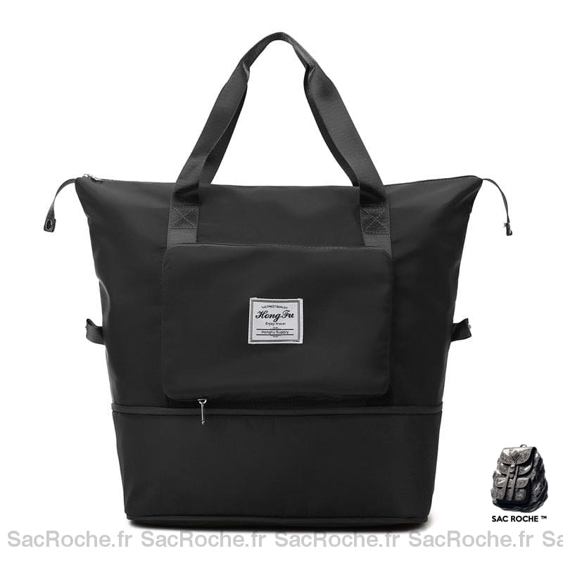 Sac cabas imperméable et pliable noir