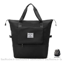 Sac cabas pliable étanche - modèle Noir - Sac Roche ™