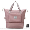Sac cabas imperméable et pliable rose avec un fond blanc