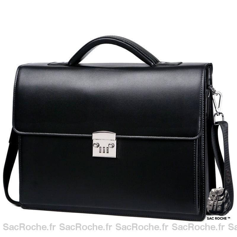 Sac cartable classique homme - Noir - Mallette Sac
