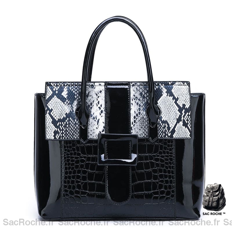 Sac Cartable Petit En Cuir Noir À Main Femme