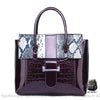 Sac Cartable Petit En Cuir Violet À Main Femme