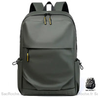Sac collège en cuir noir - modèle Vert - Sac Roche ™