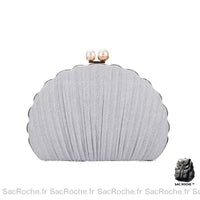 Sac Coquillage Pochette - modèle Argent - Sac Roche ™