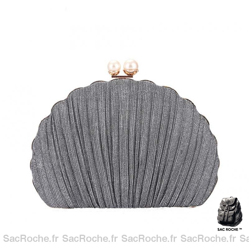 Sac Coquillage Pochette Gris Pochette Femme