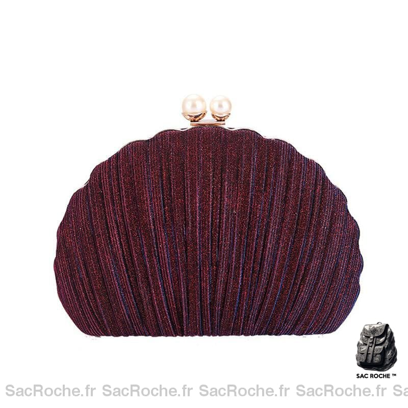 Sac Coquillage Pochette Rouge Pochette Femme