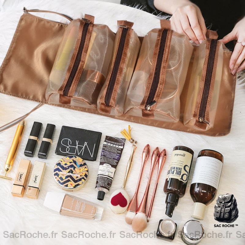 Sac Cosmétique Femme Multipoches. Besace Femme