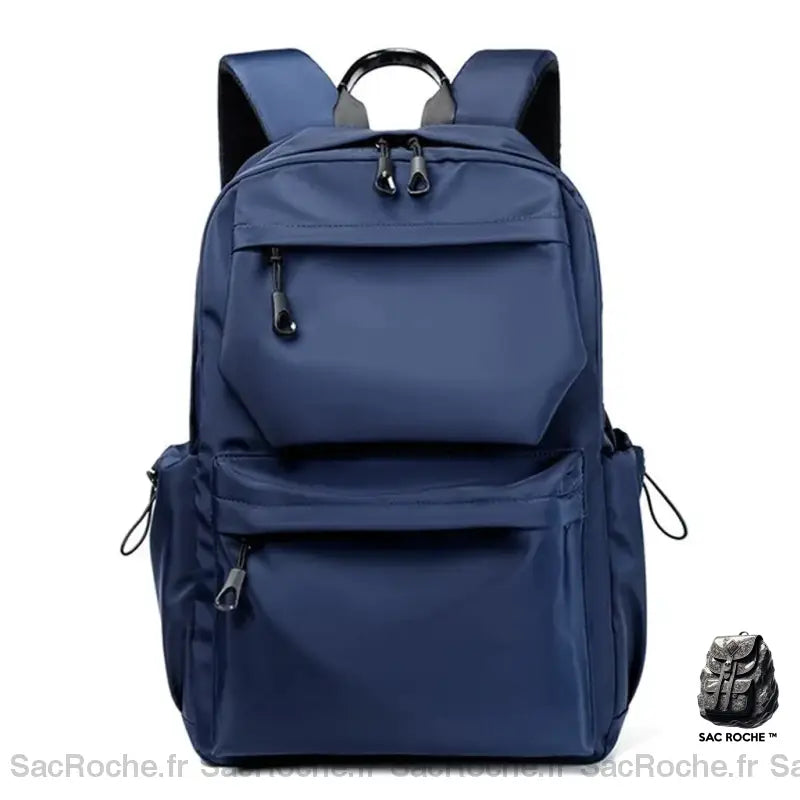 Sac Cours Lycée Homme Bleu À Dos Ado