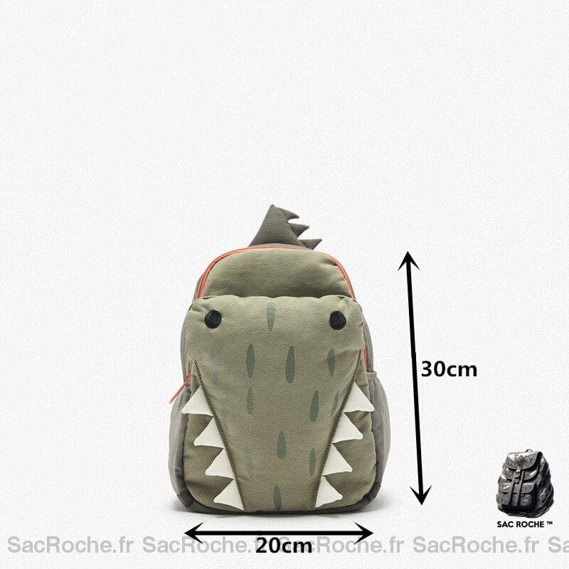 Sac Croco Vert 3D À Dos Enfant