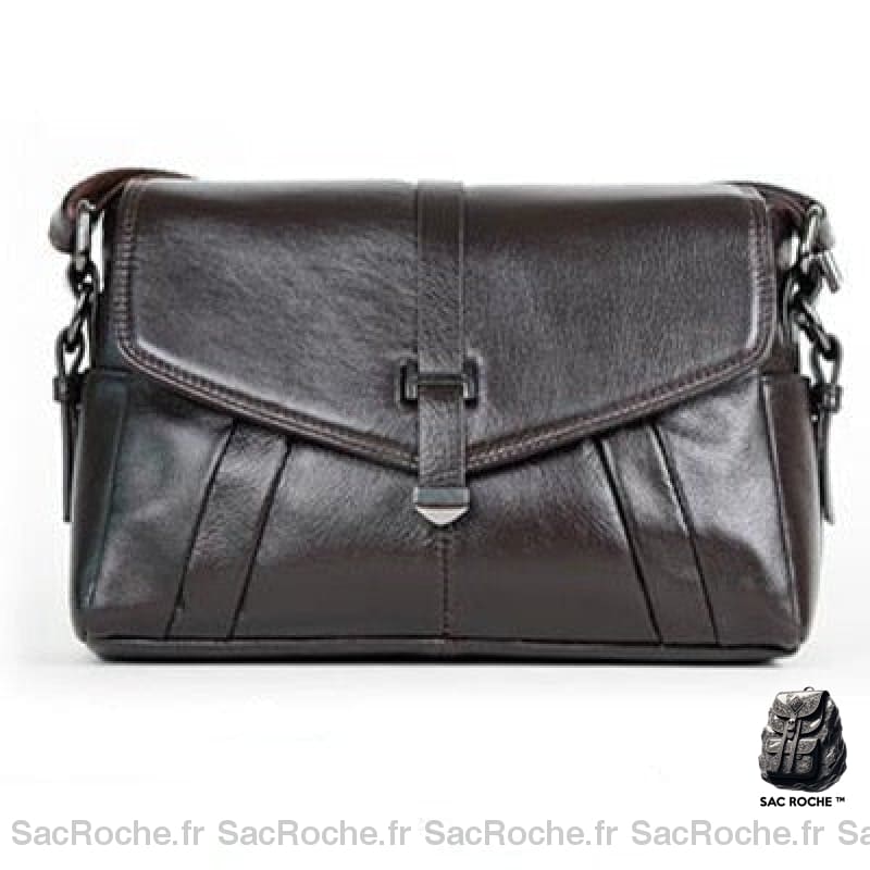 Sac Cuir Besace Femme Café