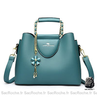 Sac Cuir Femme 30 Ans - modèle Bleu / 24x12x19cm - Sac Roche ™