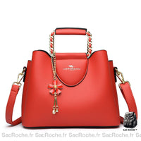 Sac Cuir Femme 30 Ans - modèle Rouge / 24x12x19cm - Sac Roche ™