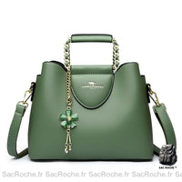Sac Cuir Femme 30 Ans - modèle Vert / 24x12x19cm - Sac Roche ™