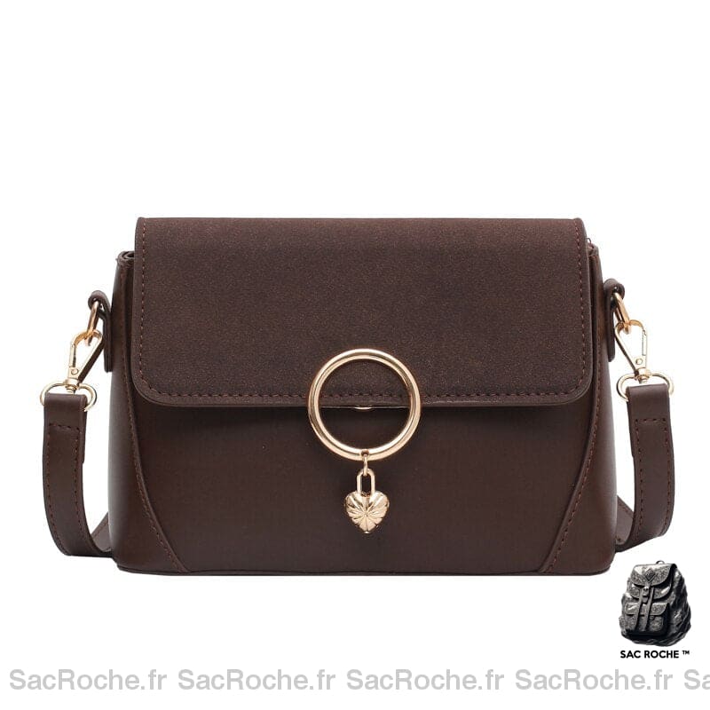 Sac Cuir Femme Bandoulière Café Sac À Main Femme