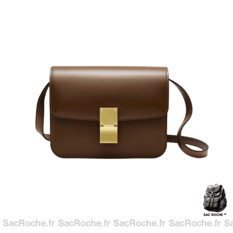 Sac Cuir Femme Besace Authentique Marron / 20 X 15 5Cm