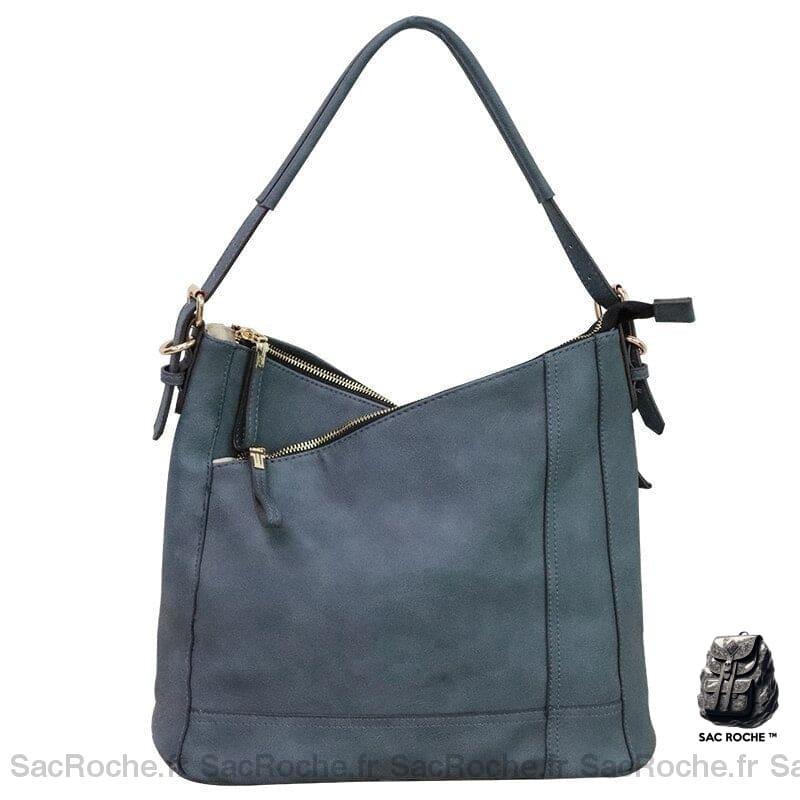 Sac Cuir Femme Besace Élégant Bleu