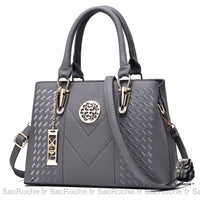 Sac Cuir Femme Chic - modèle Gris - Sac Roche ™