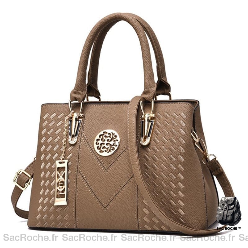 Sac Cuir Femme Chic Kaki À Main