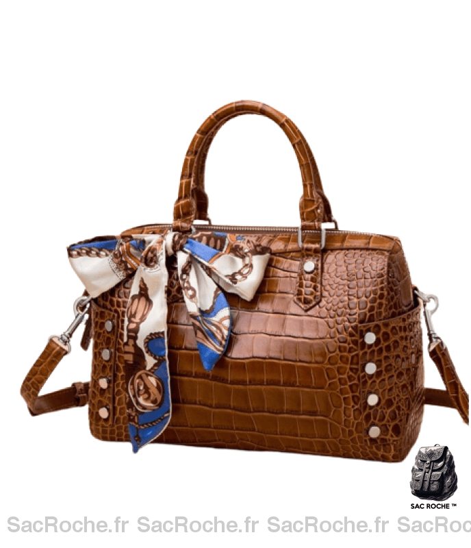 Sac Cuir Femme Élégant Chocolat À Main