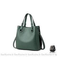 Sac cuir femme italien - modèle Vert / 25x11.5x23cm - Sac Roche ™