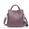 Sac Cuir Femme Main Chic Violet / 30X15X32Cm À
