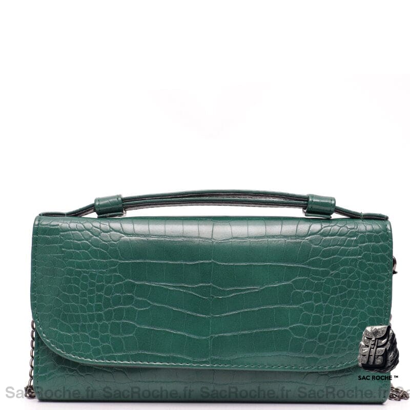 Sac Cuir Luxe Femme Vert / 23.5 X 12.5 5Cm À Main Femme