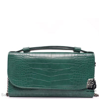 Sac cuir luxe femme - modèle Vert / 23.5 x 12.5 x 5cm - Sac Roche ™