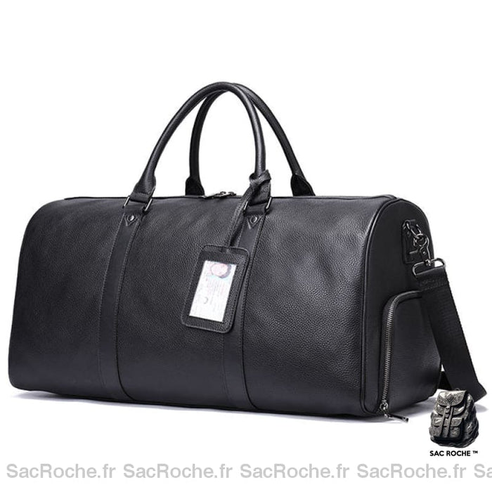 Sac Cuir Voyage Avec Compartiment Chaussures Noir Sacs De Voyage