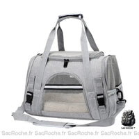 Sac de transport chat confortable - modèle Gris - Sac Roche ™
