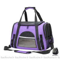 Sac de transport chat confortable - modèle Violet - Sac Roche ™