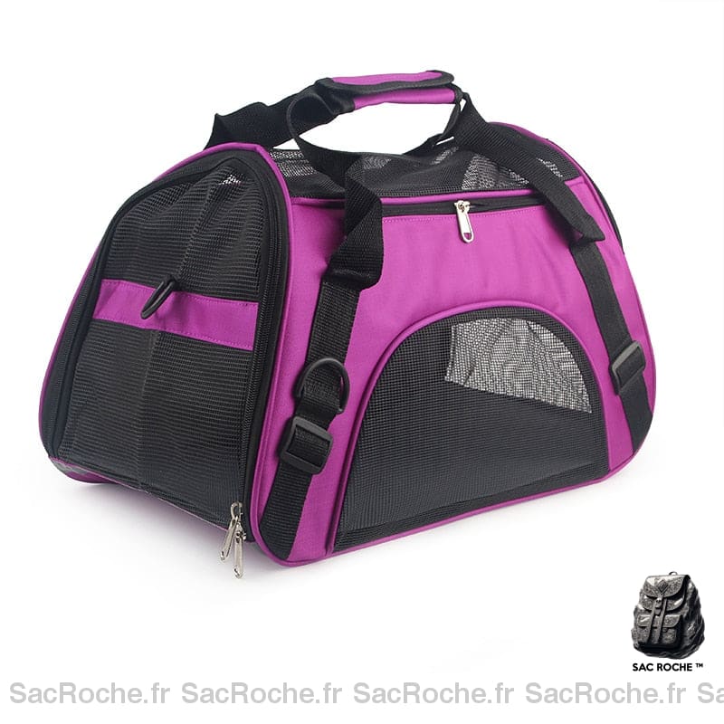 Sac à main de transport pour animaux de compagnie - Violet, L - Chien Chat