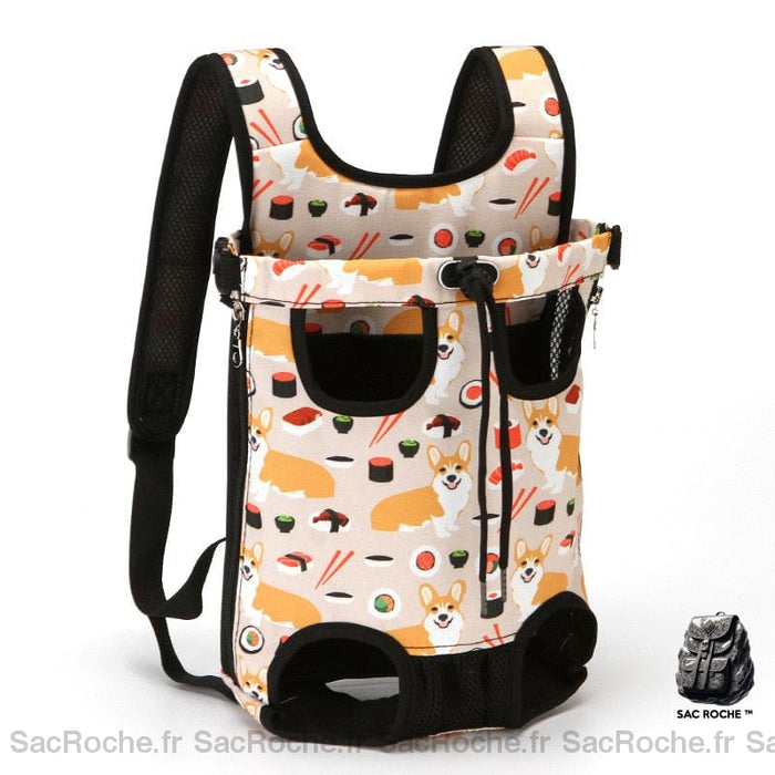 Sac de transport pour animaux de compagnie (torse ou dos) - Camel, M - Chien Chat